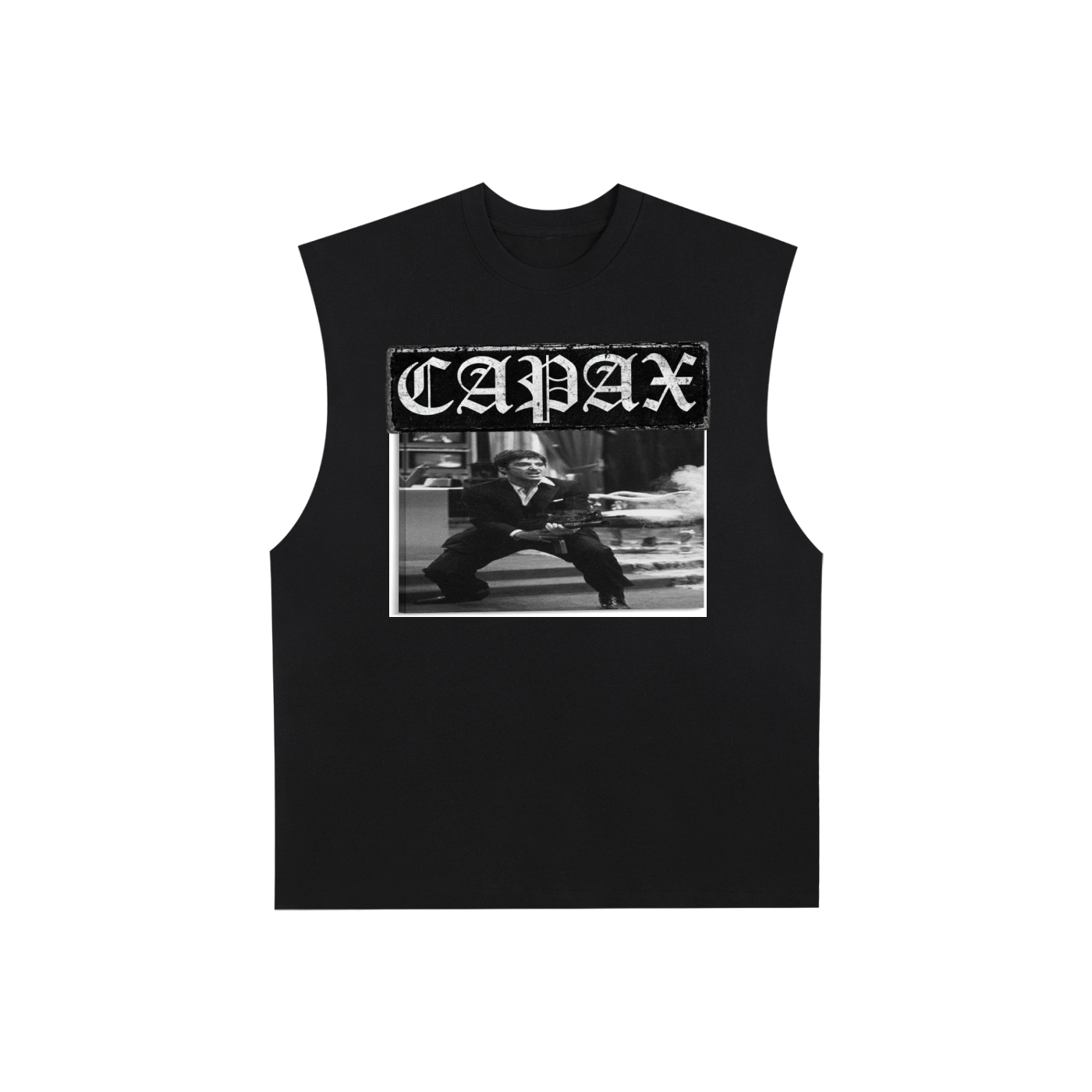 CAPAX Raw Edge Cotton Muscle Tank