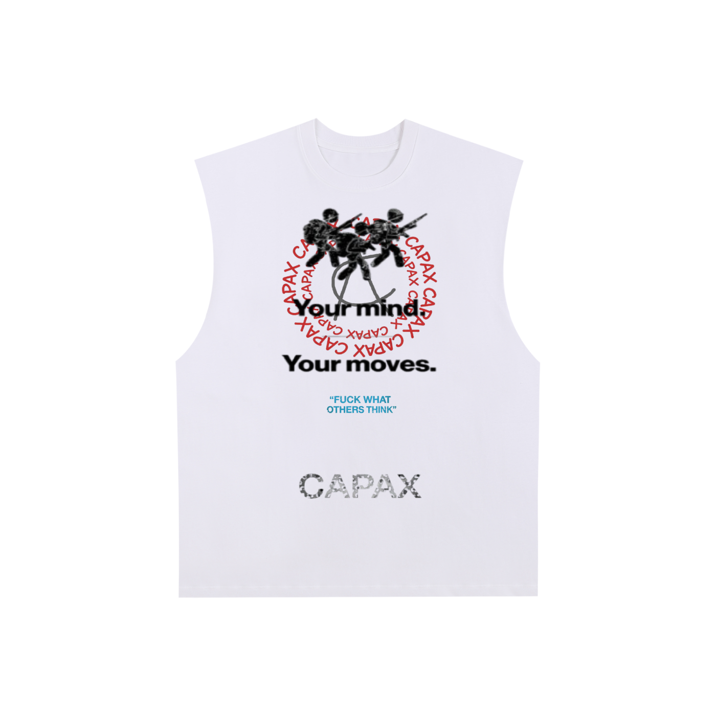 CAPAX Raw Edge Graphic Tank